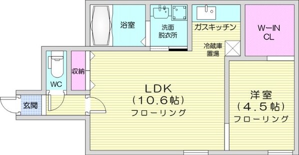 幌平橋駅 徒歩9分 4階の物件間取画像